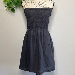 gingham black and gray VOLCOM strapless dress Medium